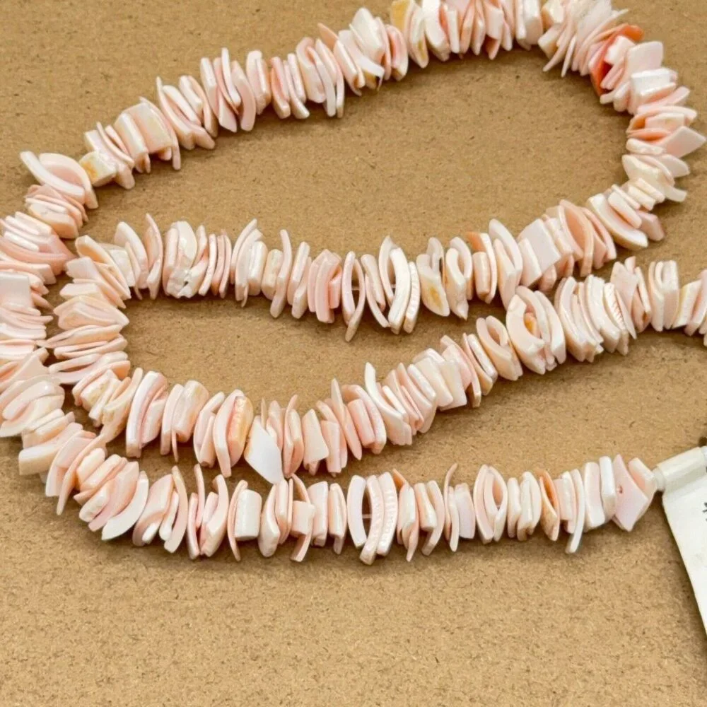 Vtg Shell Chip Necklace Collar Light Pink Tone Barrel Closure NWT Disney 17-1/2" - Picture 5 of 7